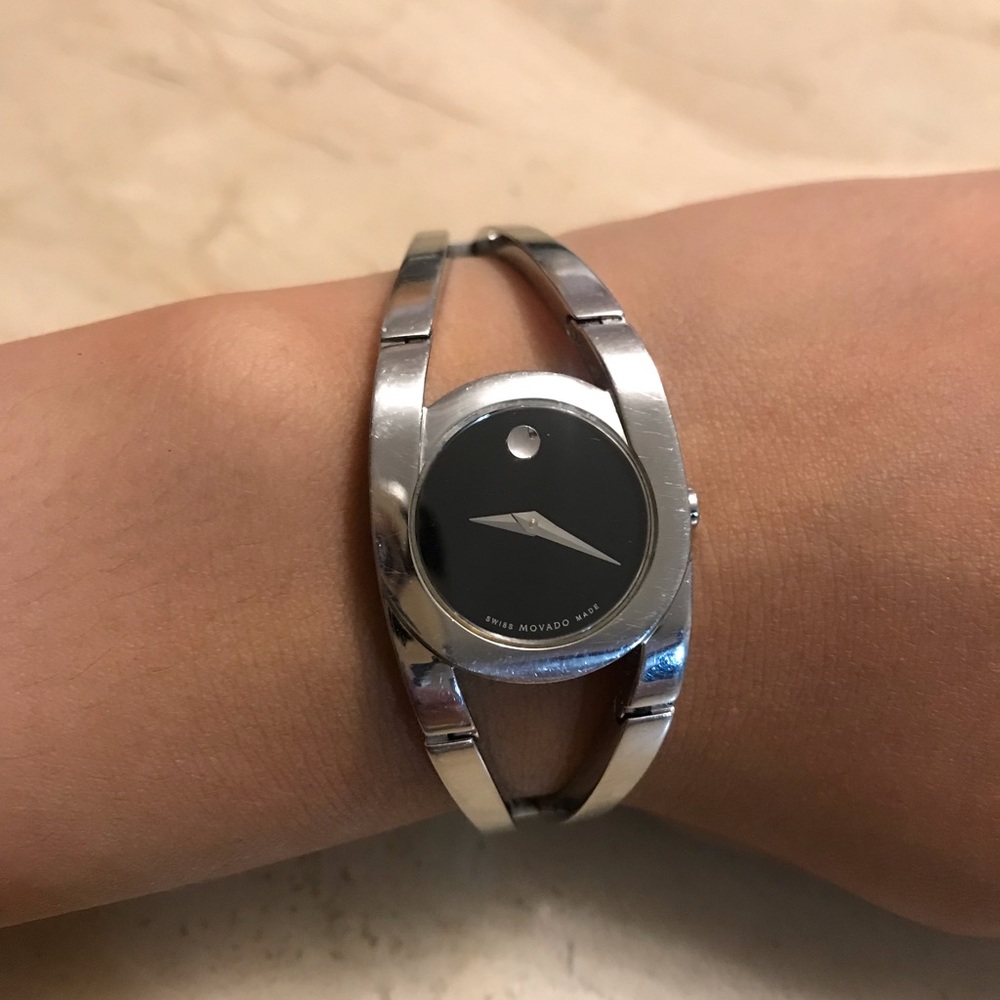 Movado silver watch
